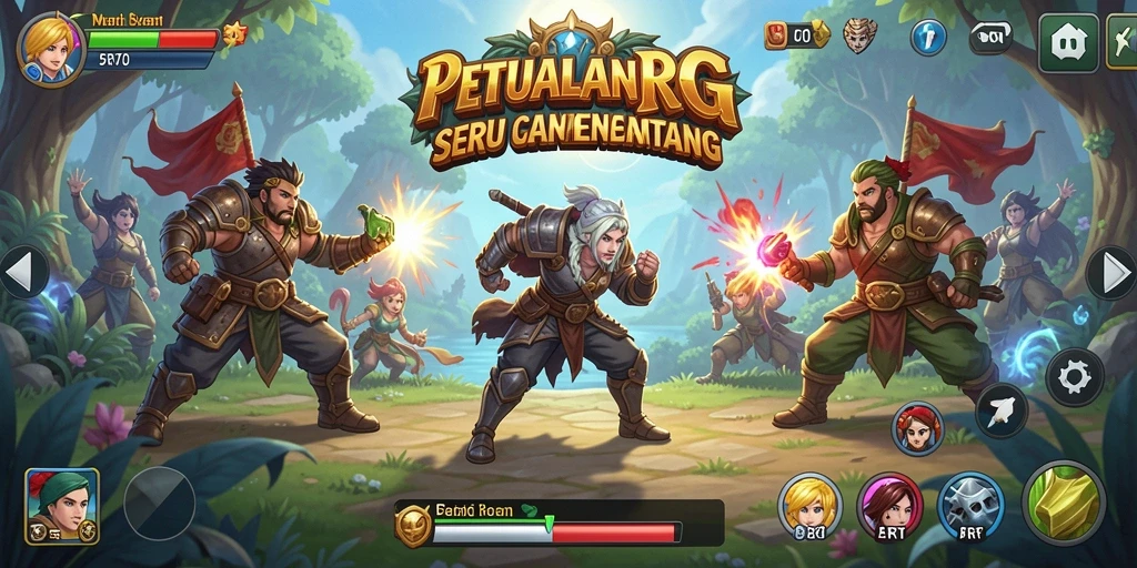 Tangkapan layar 5RT menampilkan aksi seru dalam petualangan RPG.