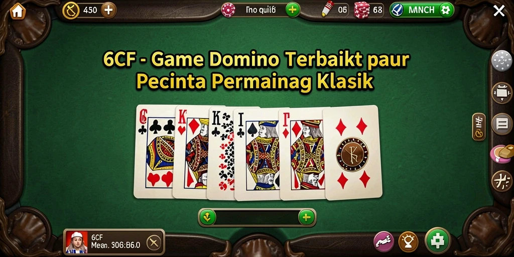 Gameplay seru dalam aplikasi Domino 6CF yang menarik.