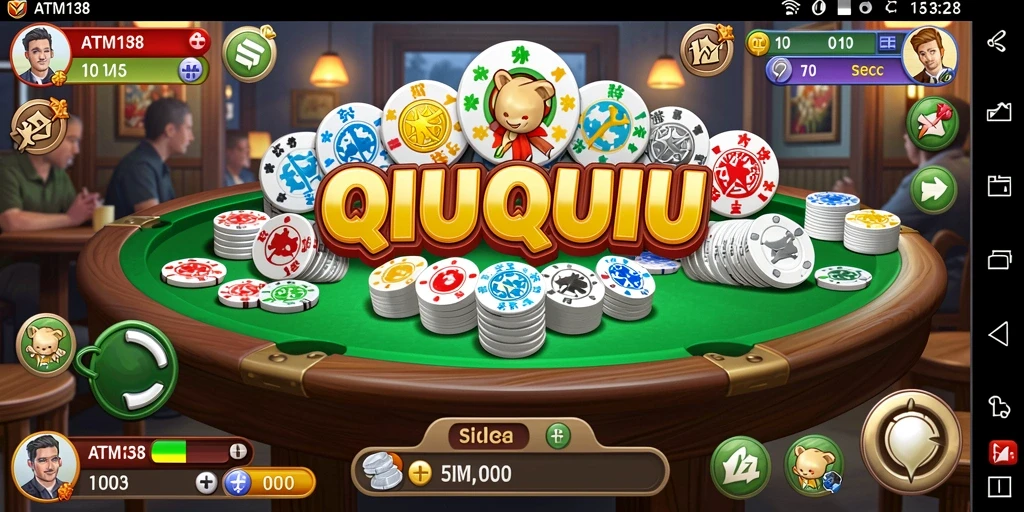 Tampilan gameplay QiuQiu yang seru dan interaktif.