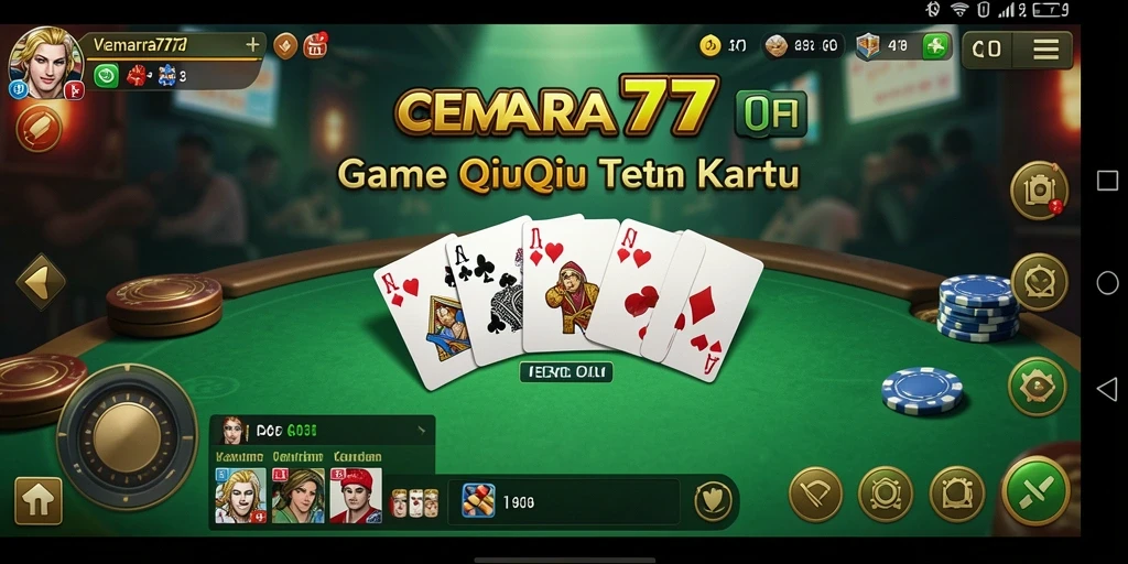 Tampilan gameplay seru dari CEMARA777 dengan intensitas permainan QiuQiu.