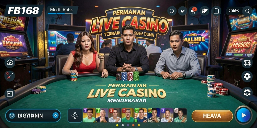 Menampilkan dealer langsung dan permainan seru di FB168.
