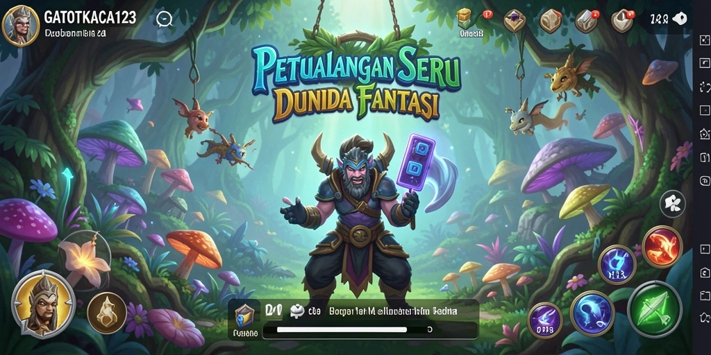 Tampilan gameplay GATOTKACA123 dengan petualangan yang mendebarkan.