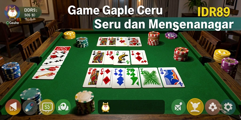 Tampilan gameplay seru dalam game Gaple IDR89 yang menarik.