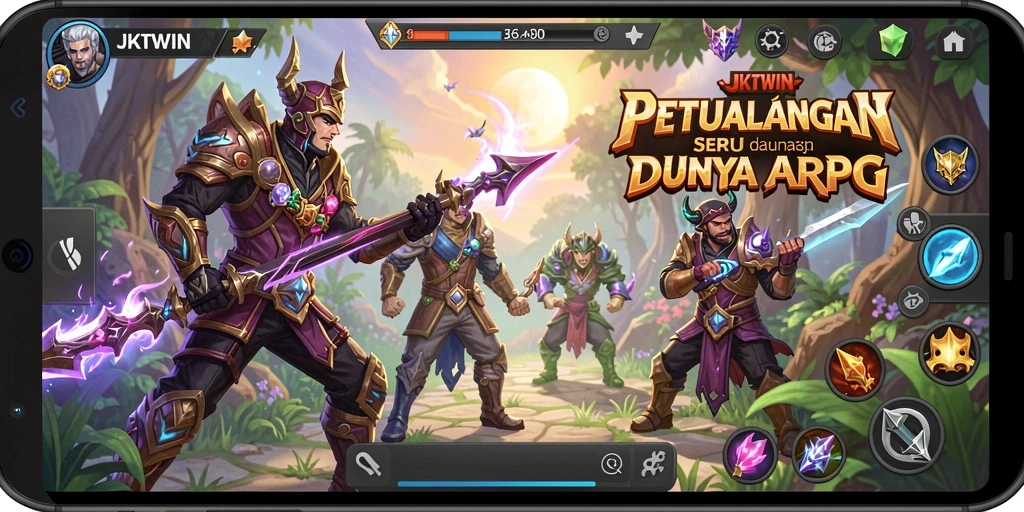 Tampilan menarik dari gameplay ARPG JKTWIN yang penuh aksi.