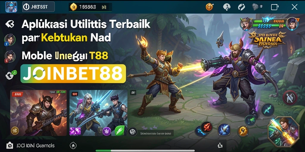 Screenshot dari antarmuka aplikasi JOINBET88 yang menunjukkan fitur utilitasnya.