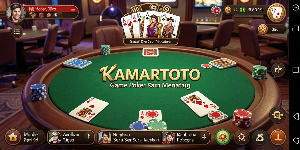 Gameplay Poker seru di KAMARTOTO.