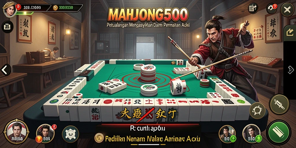 Tampilan permainan MAHJONG500 yang mendebarkan saat beraksi.