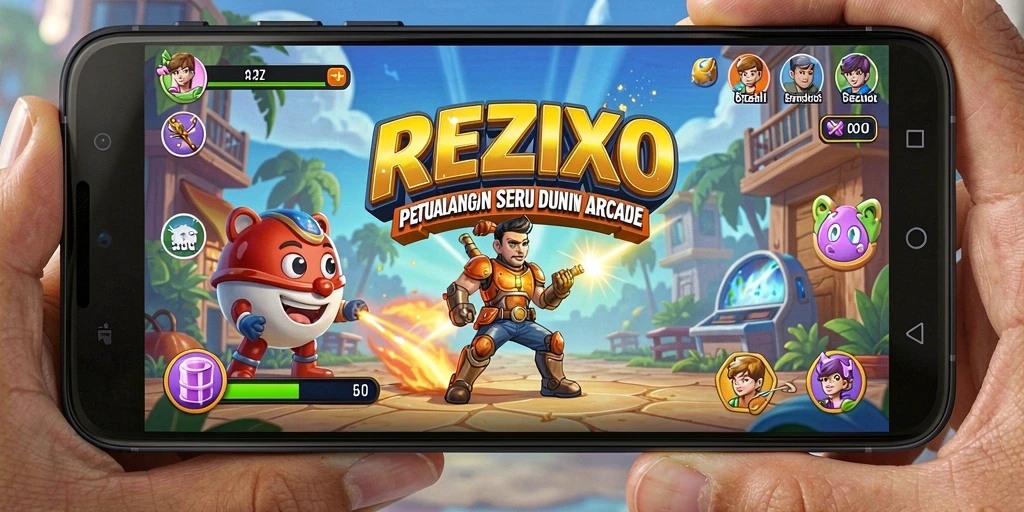 Tampilan menarik gameplay seru di REZIXO.