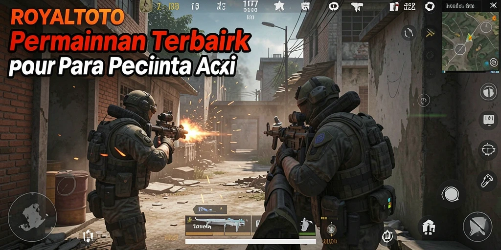 Gameplay menegangkan ROYALTOTO dengan aksi tembak-menembak intens.