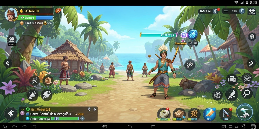 Tampilan gameplay SATRIA123 yang cerah dan interaktif.