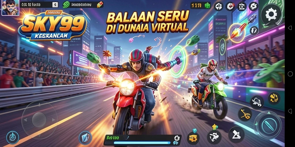 Tangkapan layar dari gameplay balapan seru di SKY99.