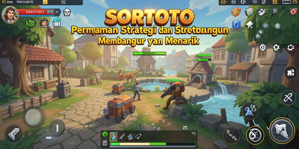 Tangkapan layar utama menampilkan gameplay dinamis SORTOTO.