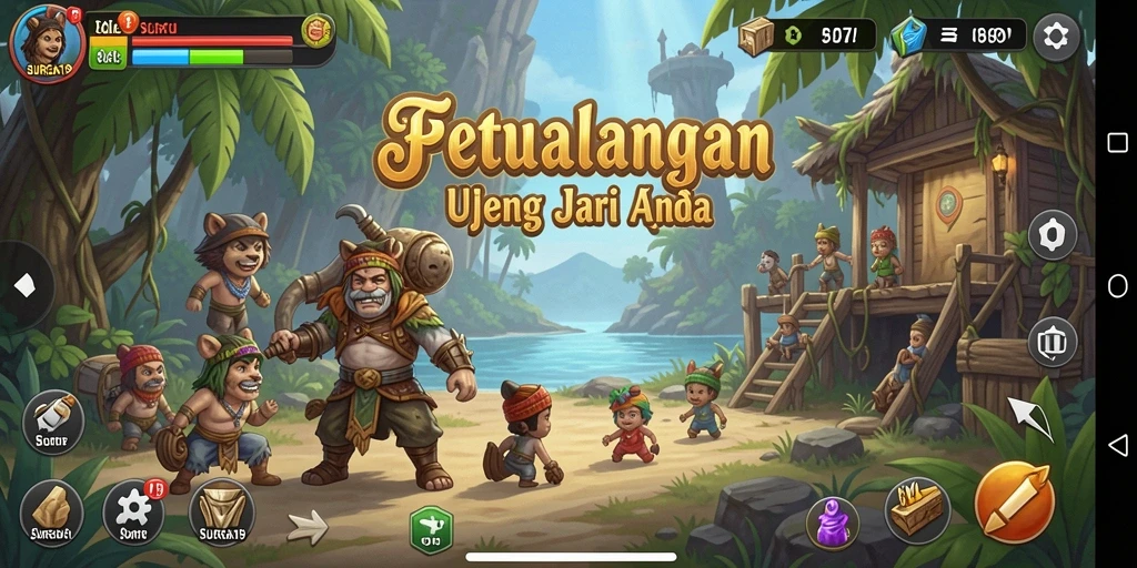 Tampilan gameplay SURGA19 yang menakjubkan dan penuh warna.