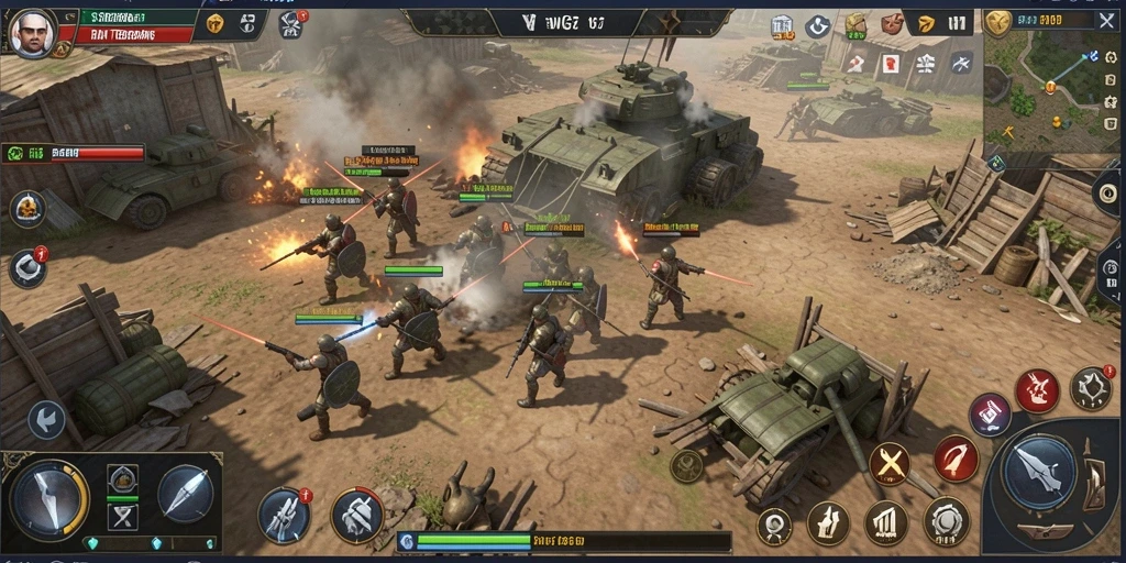 Tangkapan layar utama dari gameplay strategi WG87.