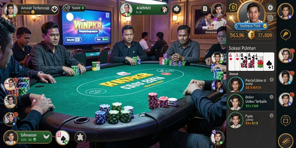 Menampilkan gameplay poker yang seru dan interaktif.